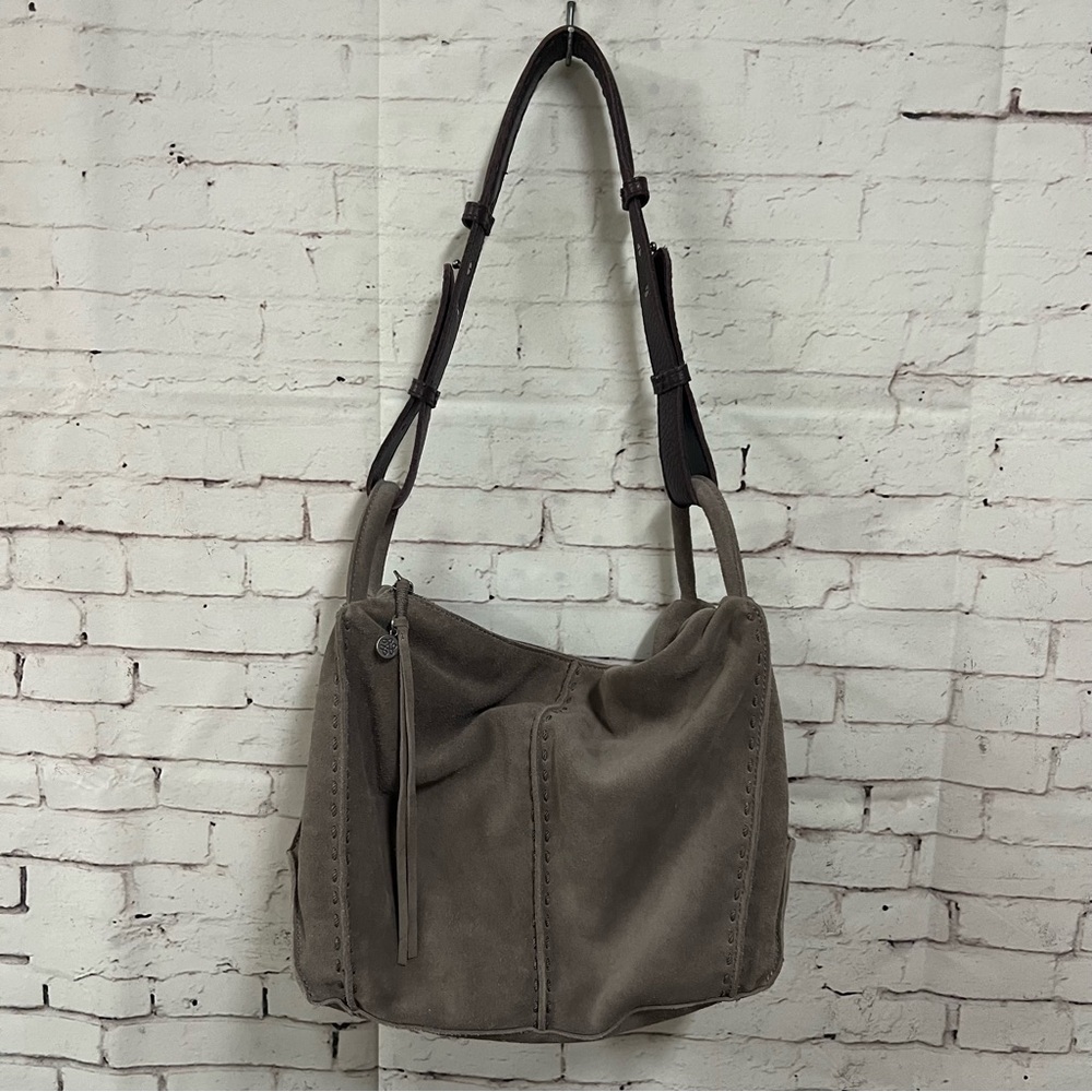 The Sak Los Feliz Hobo Purse Shoulder Bag Mushroom Suede - Picture 3 of 16